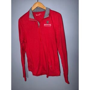 Under Armour Benedictine College Ravens Quarter Zip Pullover Red Mens Medium